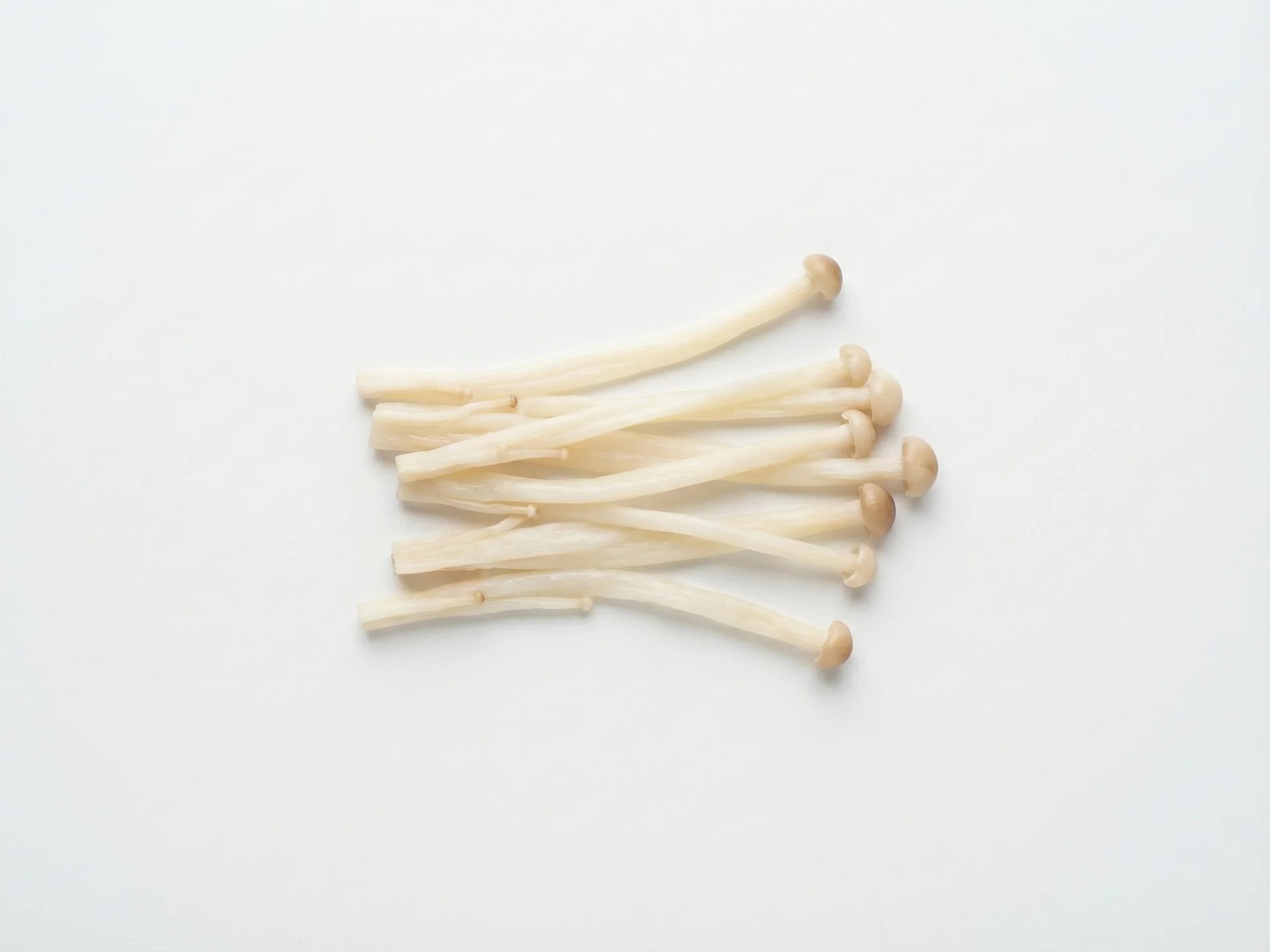 Para niños pequeños de 12 meses en adelante, puedes ofrecer setas enoki en hebras más largas para que practiquen morder y masticar. Cocina hasta que estén tiernas pero no pastosas, aproximadamente 3-5 minutos. Pueden servirse como parte de salteados, sopas o como guarnición. También puedes introducirlas crudas en cantidades muy pequeñas y finamente picadas si tu niño pequeño tiene buenas habilidades de masticación.