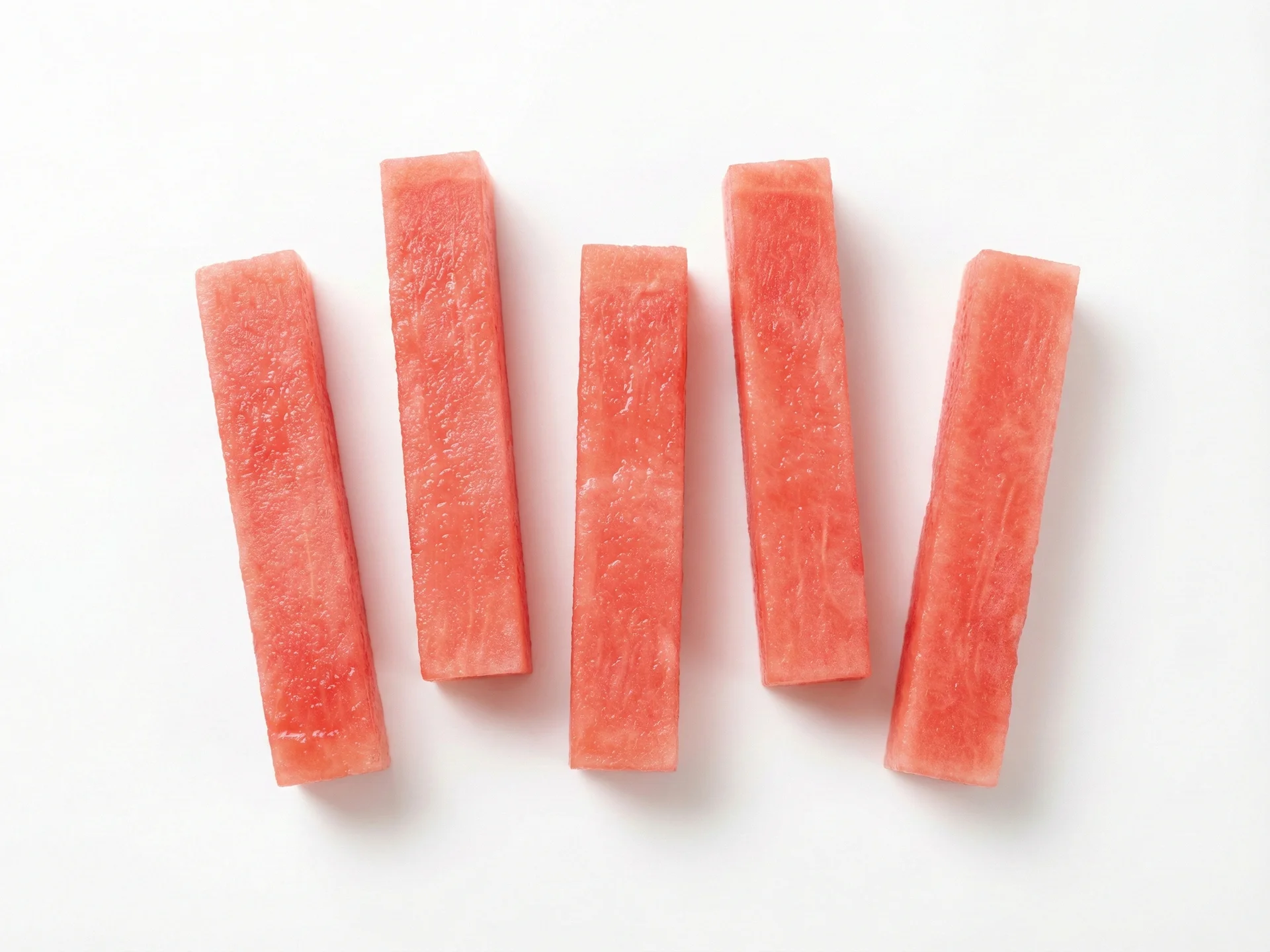 Per bambini di 6-9 mesi, taglia l'anguria in bastoncini rettangolari grandi (circa la dimensione di due dita di un adulto) senza buccia. Questa forma è facile da afferrare e masticare per i bambini, permettendo loro di succhiare la polpa succosa in sicurezza.