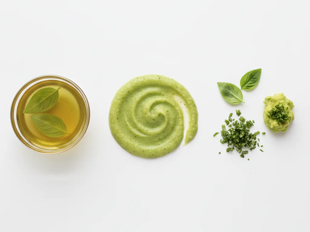 Voor beginners: pureer verse basilicumblaadjes met andere zachte voedingsmiddelen zoals gestoomde groenten, fruit of gekookte granen. Je kunt ook basilicum trekken in warm water of bouillon en de getrokken vloeistof gebruiken om puree te verdunnen, waardoor smaak wordt toegevoegd zonder textuur.