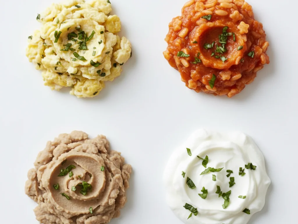 Hak verse basilicumblaadjes fijn en meng ze door zachte, gepureerde voedingsmiddelen. Je kunt het toevoegen aan roerei, pastasauzen, gepureerde bonen of yoghurtdips. De kleine stukjes helpen je baby de textuur te ervaren terwijl ze oefenen met kauwen.