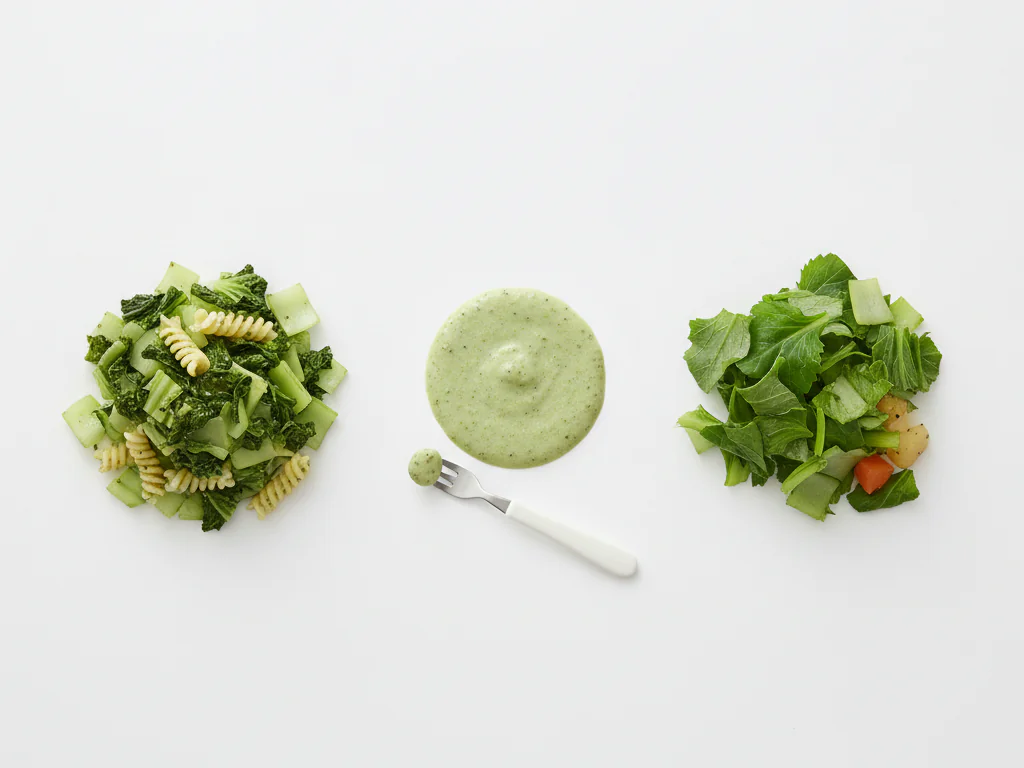 Les tout-petits peuvent apprécier le komatsuna sous diverses formes - légèrement sauté, ajouté aux sauces pour pâtes, mixé dans des smoothies, ou intégré aux repas familiaux. Vous pouvez le hacher plus grossièrement au fur et à mesure que les capacités de mastication se développent.