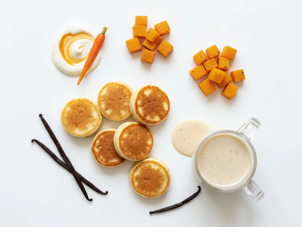 Crianças pequenas podem apreciar baunilha em assados como muffins ou panquecas, ou misturada em smoothies. Você também pode usar em pratos salgados como cenouras assadas ou sopa de abóbora.