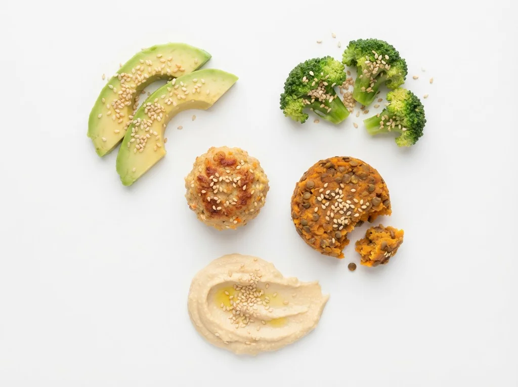 In diesem Alter können Sie ganze oder leicht zerstoßene Sesamsamen über weiche Fingerfoods wie Avocadoscheiben, gedünstete Brokkoliröschen oder in kleine Fleischbällchen oder Gemüsepastetchen streuen. Sie können auch Hummus oder andere Dips auf Tahini-Basis anbieten, damit Ihr Kleinkind den Geschmack genießt. Stellen Sie sicher, dass die Samen gut im Essen verteilt sind, nicht in einem großen Haufen.
