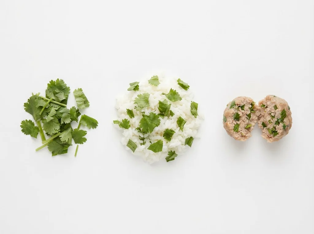 You can offer cilantro in larger chopped pieces mixed into soft tacos, rice dishes, or homemade meatballs. It can be a fresh garnish or mixed into salsas.