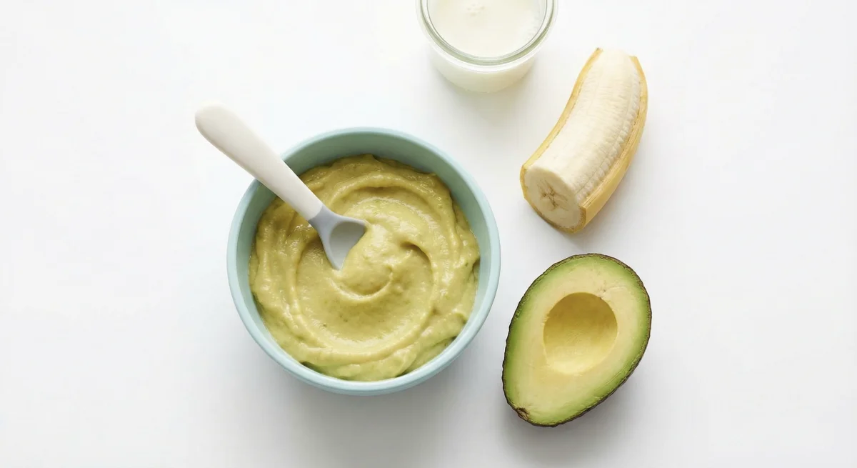 Banaan-Avocadopuree
