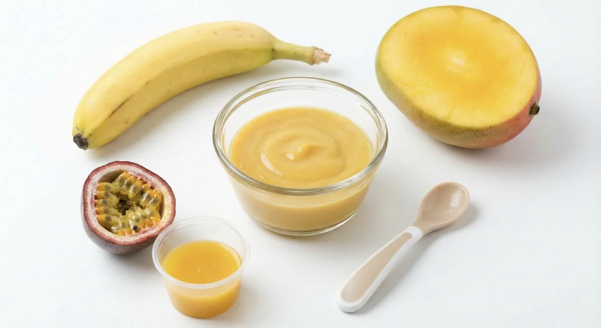 Banaan, Mango en Passievruchtpuree
